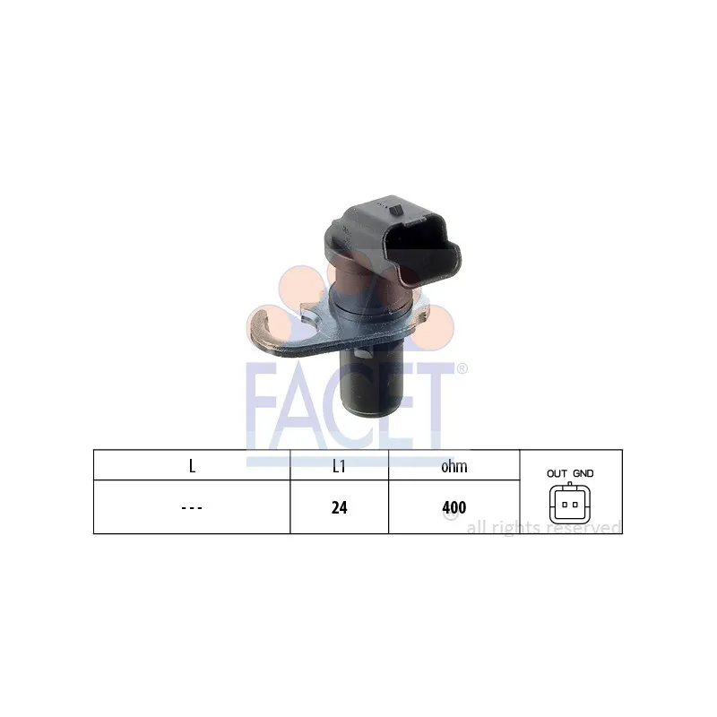 Capteur d'angle, vilebrequin FACET 9.0260