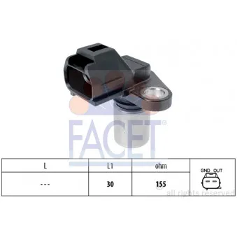 Capteur d'angle, vilebrequin FACET 9.0263