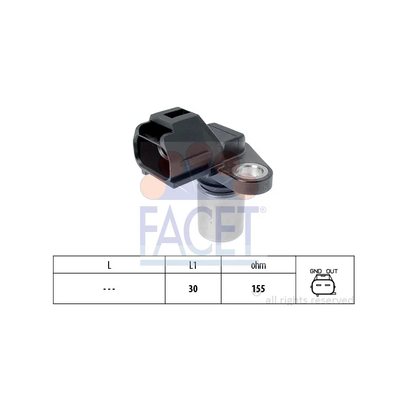 Capteur d'angle, vilebrequin FACET 9.0263