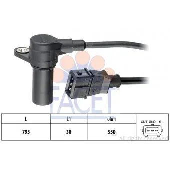 Capteur d'angle, vilebrequin FACET