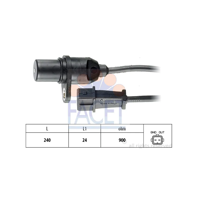 Capteur d'angle, vilebrequin FACET 9.0279