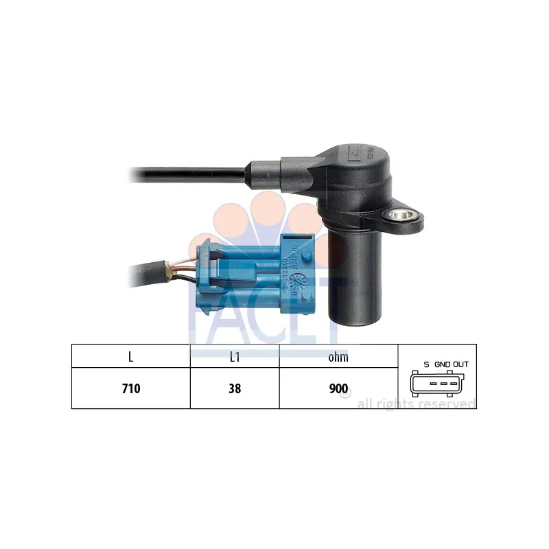 Capteur d'angle, vilebrequin FACET 9.0282