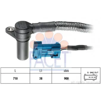 Capteur d'angle, vilebrequin FACET 9.0283