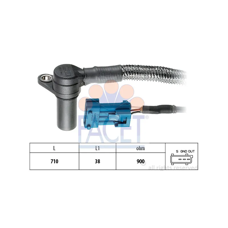 Capteur d'angle, vilebrequin FACET 9.0283