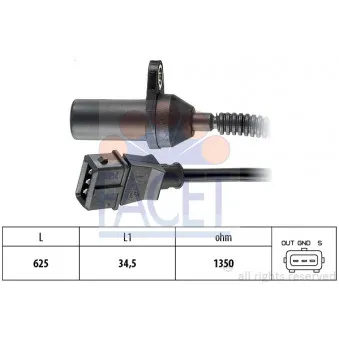 Capteur d'angle, vilebrequin FACET 9.0285
