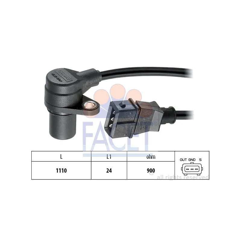 Capteur d'angle, vilebrequin FACET 9.0289