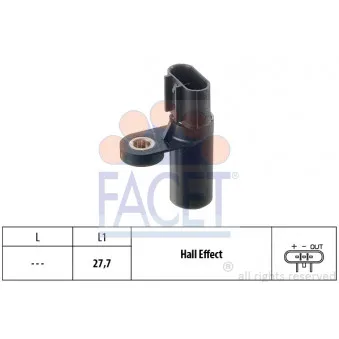 Capteur d'angle, vilebrequin FACET 9.0290