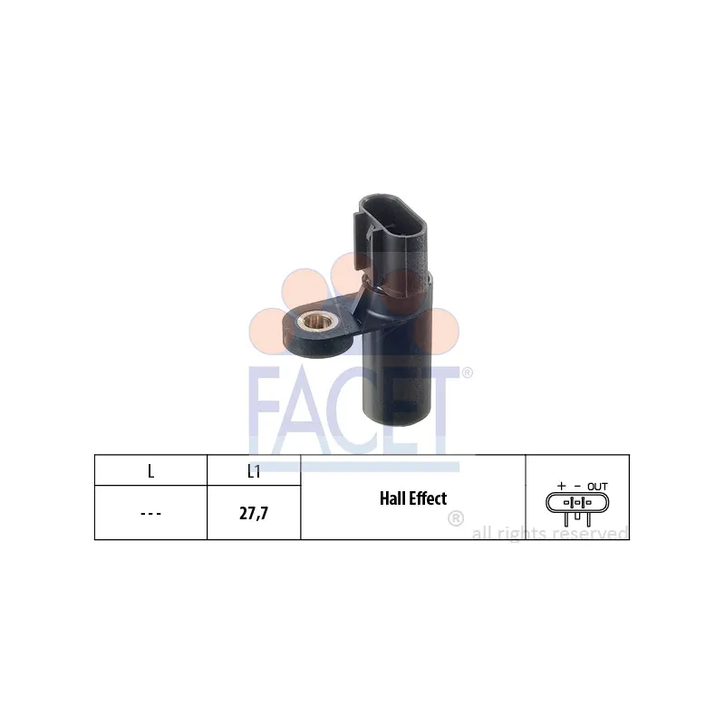 Capteur d'angle, vilebrequin FACET 9.0290