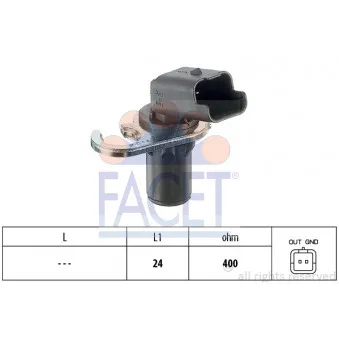 Capteur d'angle, vilebrequin FACET 9.0293