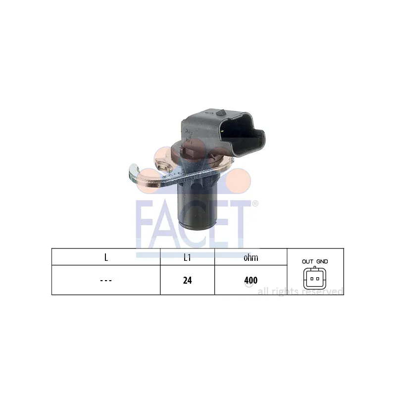 Capteur d'angle, vilebrequin FACET 9.0293
