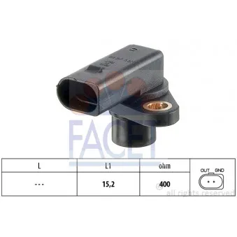 Capteur d'angle, vilebrequin FACET 9.0294