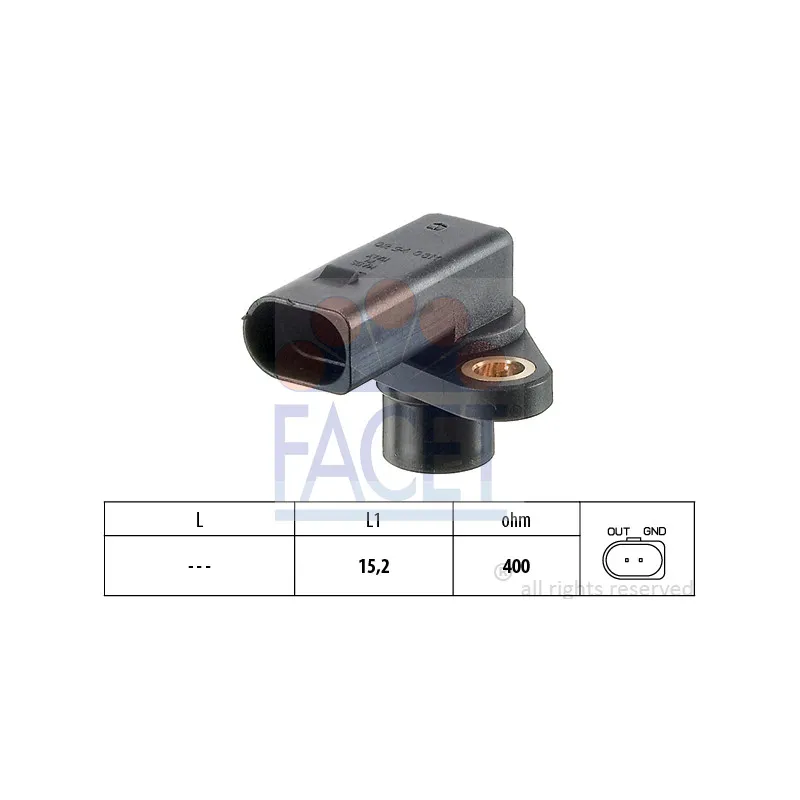 Capteur d'angle, vilebrequin FACET 9.0294