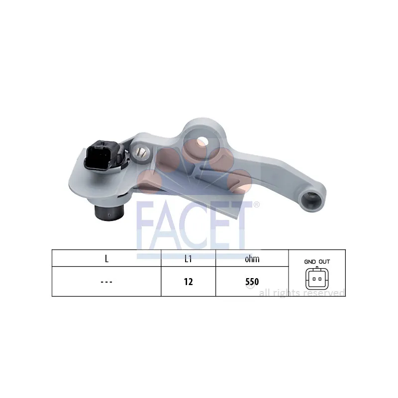 Capteur d'angle, vilebrequin FACET 9.0299