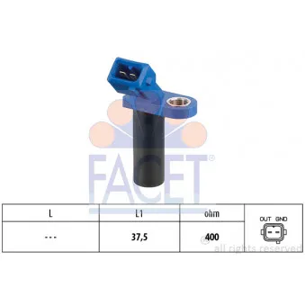 Capteur d'angle, vilebrequin FACET 9.0304