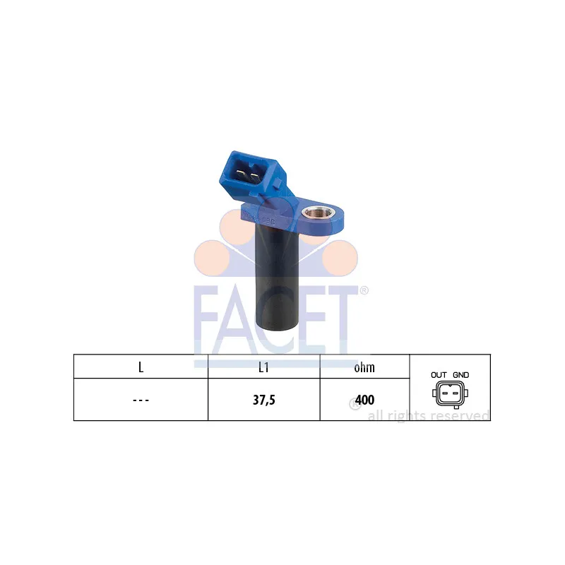 Capteur d'angle, vilebrequin FACET 9.0304