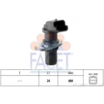 Capteur d'angle, vilebrequin FACET 9.0305