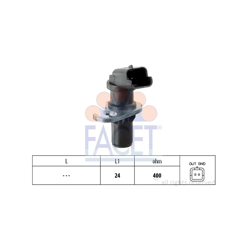 Capteur d'angle, vilebrequin FACET 9.0305