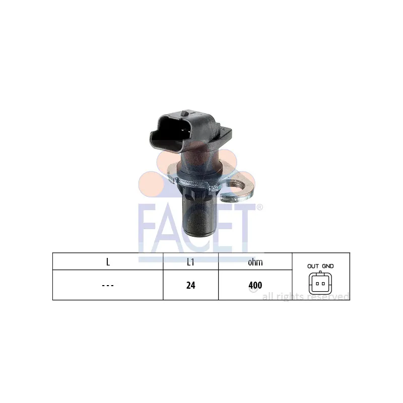 Capteur d'angle, vilebrequin FACET 9.0319