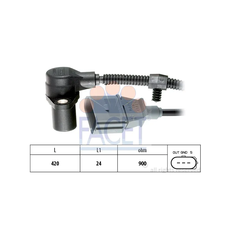 Capteur d'angle, vilebrequin FACET 9.0320