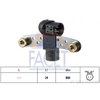 Capteur d'angle, vilebrequin FACET