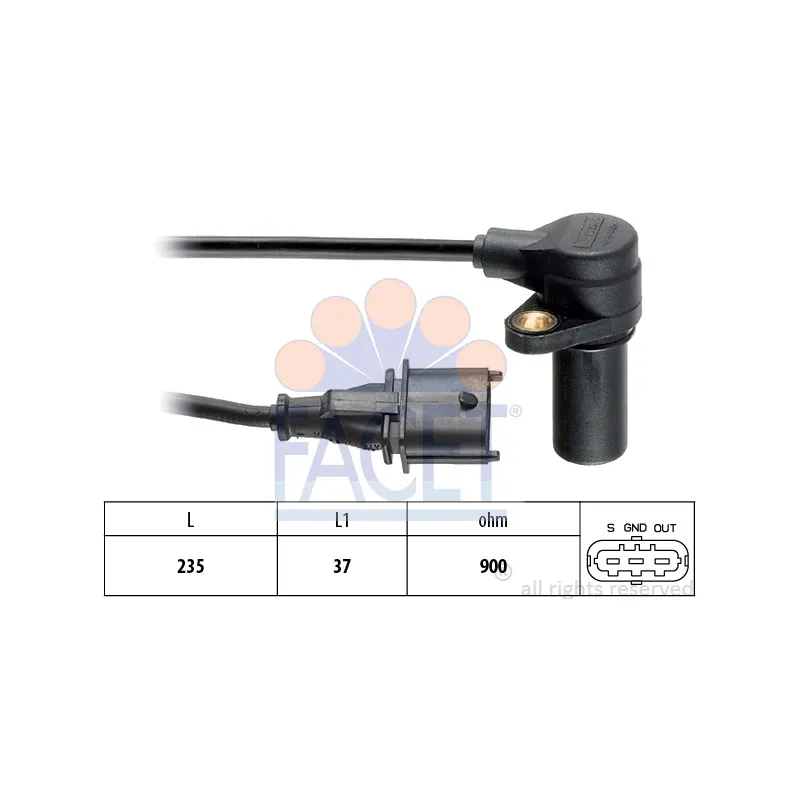 Capteur d'angle, vilebrequin FACET 9.0326