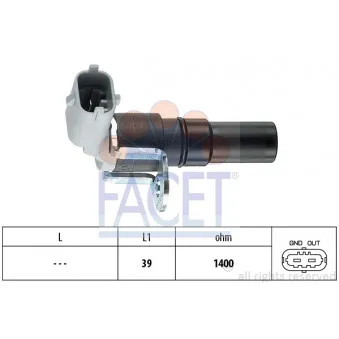 Capteur d'angle, vilebrequin FACET 9.0327