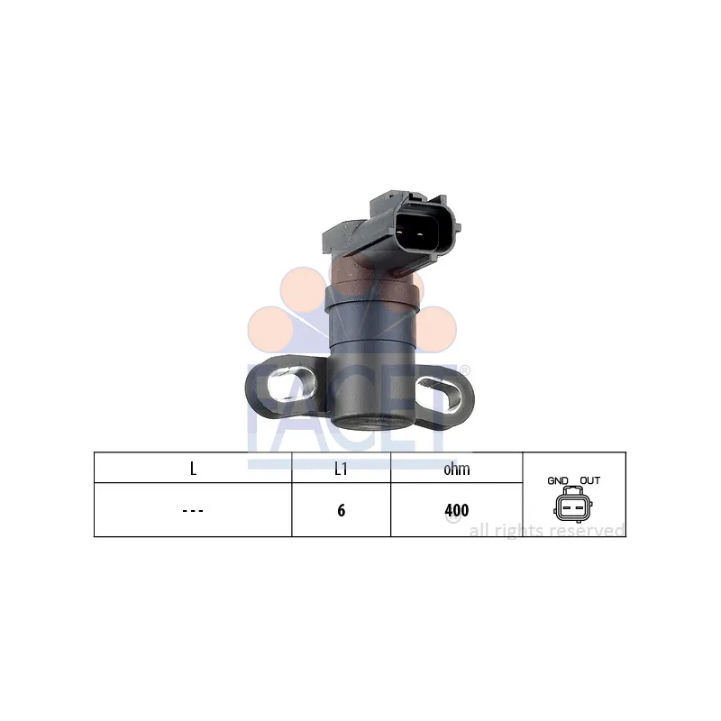 Capteur d'angle, vilebrequin FACET 9.0333