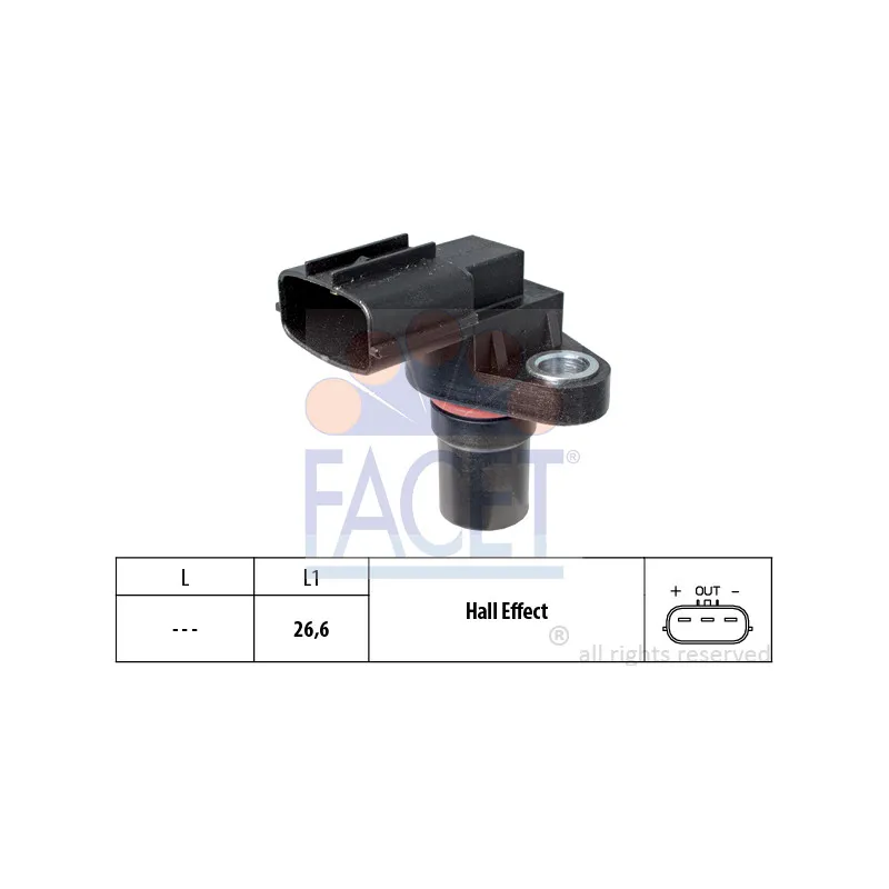 Capteur d'angle, vilebrequin FACET 9.0337