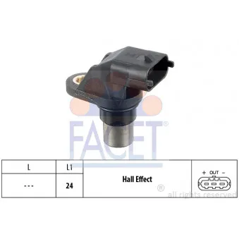 Capteur d'angle, vilebrequin FACET 9.0344