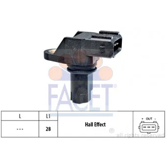 Capteur d'angle, vilebrequin FACET 9.0349