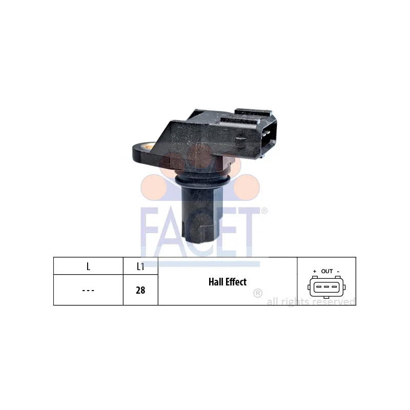 Capteur d'angle, vilebrequin FACET 9.0349