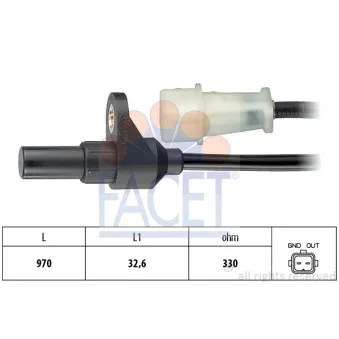 Capteur d'angle, vilebrequin FACET 9.0373