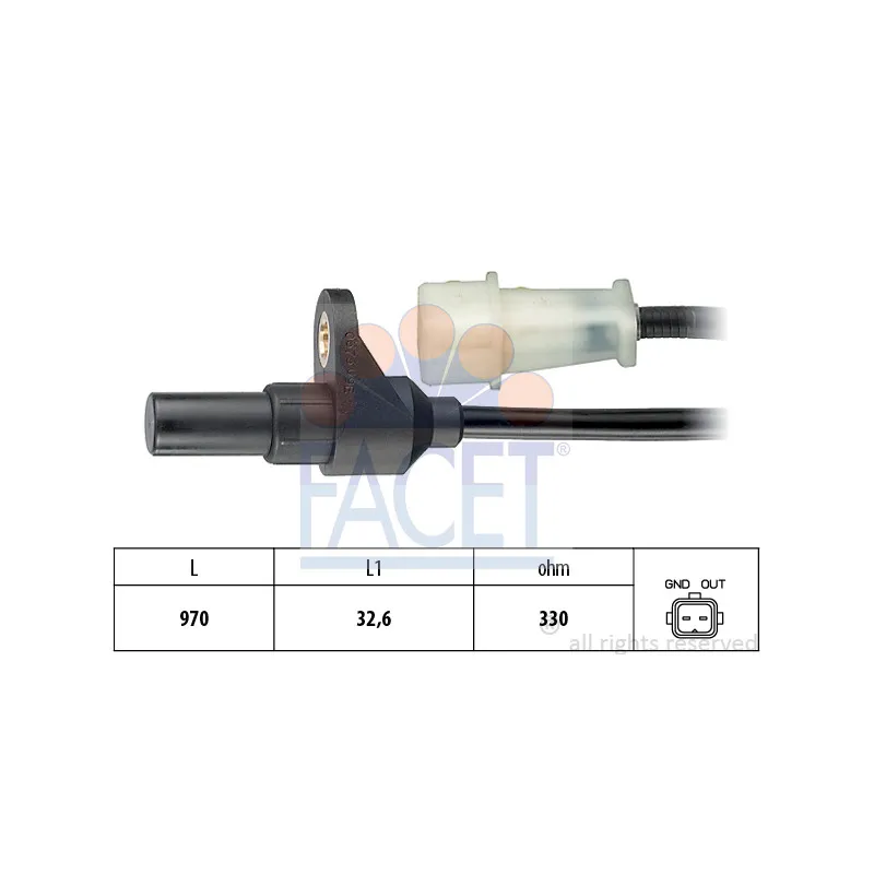 Capteur d'angle, vilebrequin FACET 9.0373