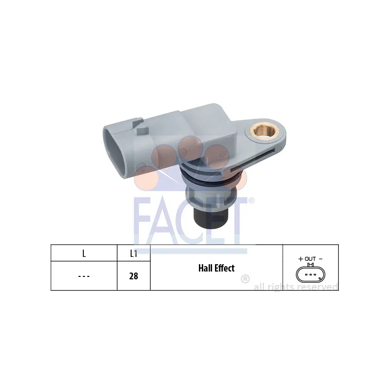 Capteur d'angle, vilebrequin FACET 9.0380