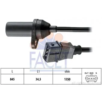 Capteur d'angle, vilebrequin FACET