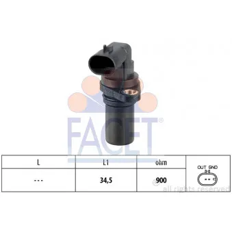 Capteur d'angle, vilebrequin FACET