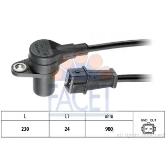 Capteur d'angle, vilebrequin FACET 9.0403