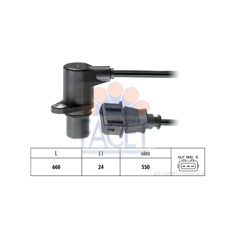 Capteur d'angle, vilebrequin FACET 9.0437