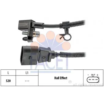 Capteur d'angle, vilebrequin FACET 9.0445