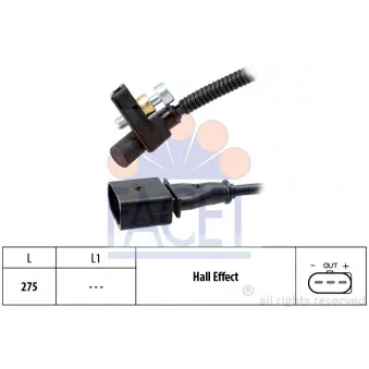 Capteur d'angle, vilebrequin FACET