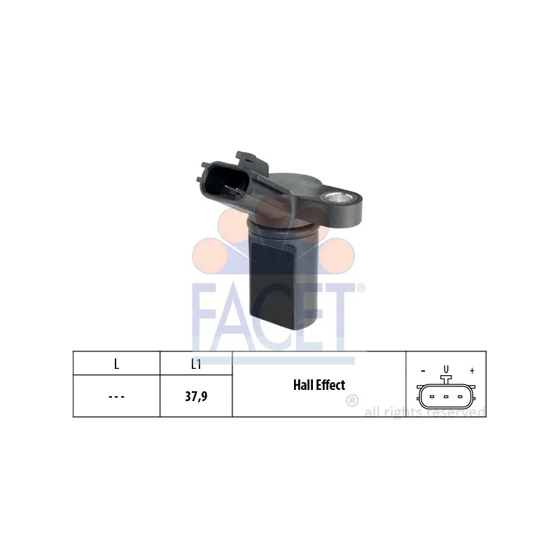 Capteur d'angle, vilebrequin FACET 9.0453
