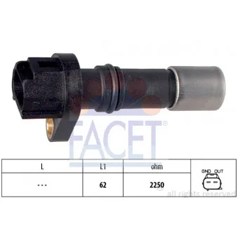 Capteur d'angle, vilebrequin FACET 9.0461