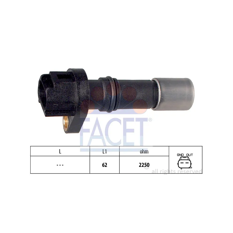 Capteur d'angle, vilebrequin FACET 9.0461