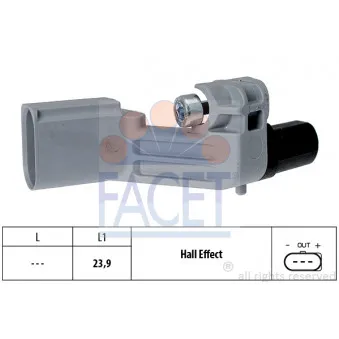 Capteur d'angle, vilebrequin FACET 9.0464