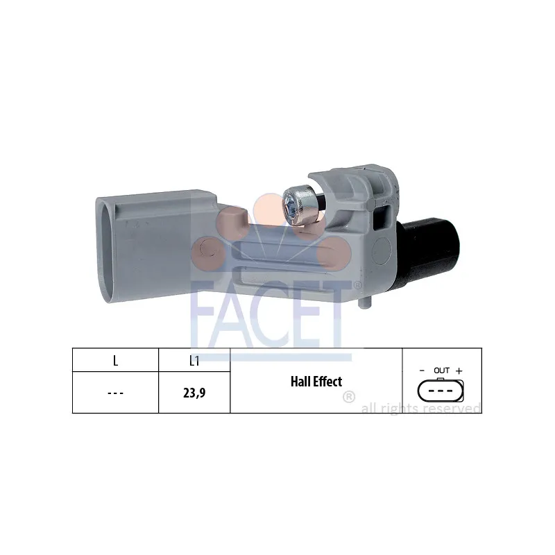 Capteur d'angle, vilebrequin FACET 9.0464