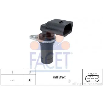 Capteur d'angle, vilebrequin FACET 9.0472