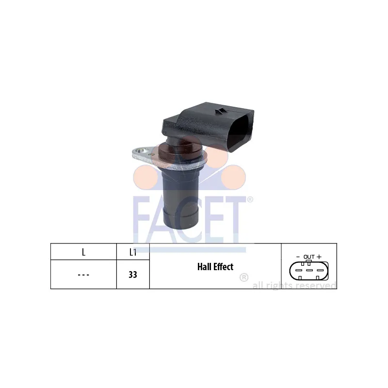 Capteur d'angle, vilebrequin FACET 9.0472