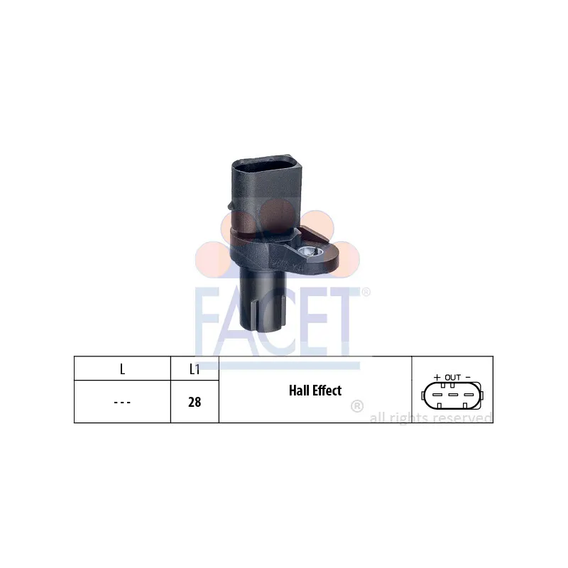 Capteur d'angle, vilebrequin FACET 9.0473