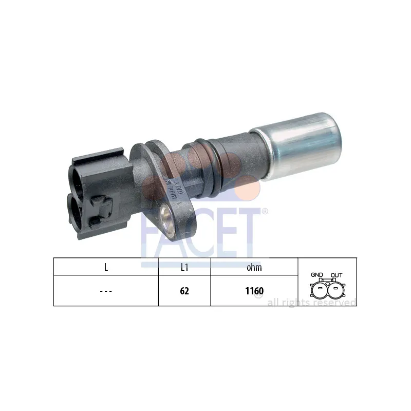 Capteur d'angle, vilebrequin FACET 9.0478