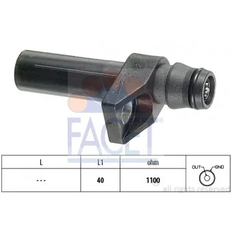 Capteur d'angle, vilebrequin FACET 9.0482